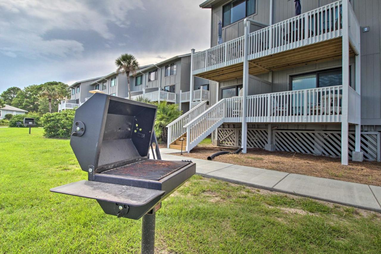 Harbor Island Condo With Deck - Steps To Beach! Oceanmarsh Subdivision Dış mekan fotoğraf