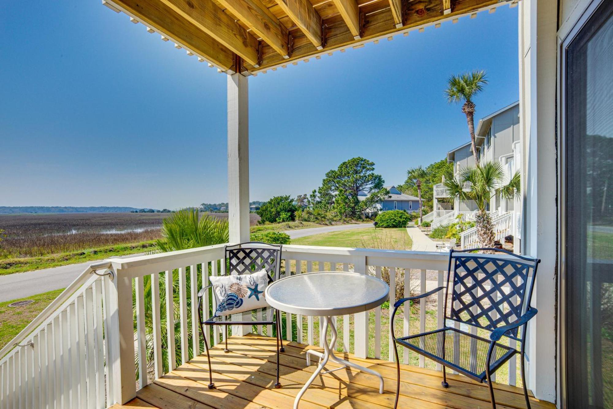 Harbor Island Condo With Deck - Steps To Beach! Oceanmarsh Subdivision Dış mekan fotoğraf