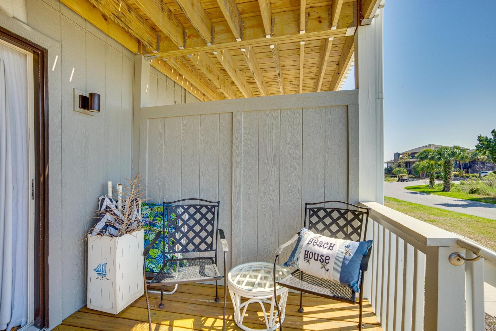 Harbor Island Condo With Deck - Steps To Beach! Oceanmarsh Subdivision Dış mekan fotoğraf